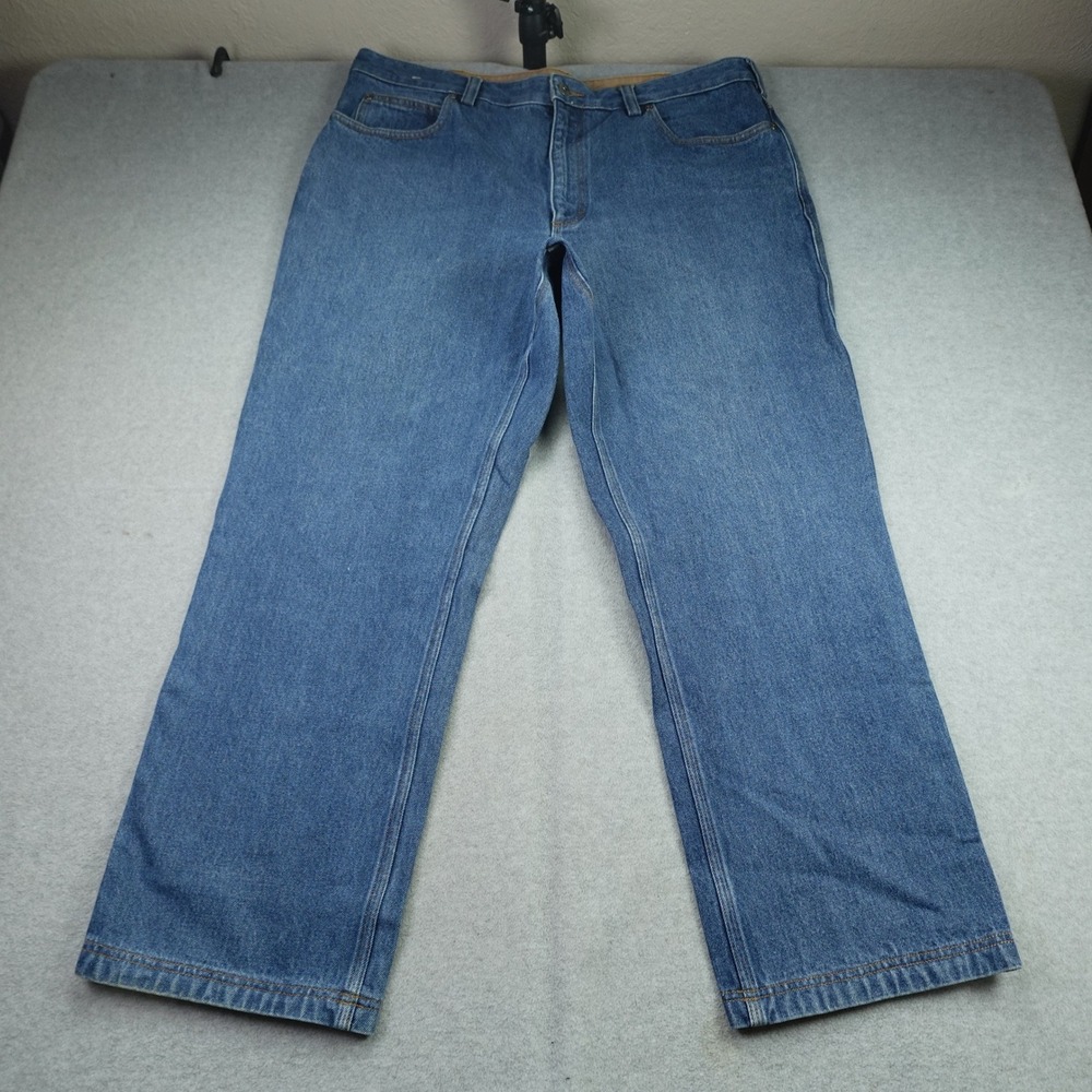 Duluth Trading Co Jeans Mens 40x30 Blue Ballroom Relaxed Denim Gusset